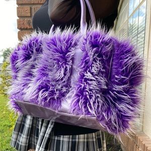 Funky Fuzzy Purple Rave Purse